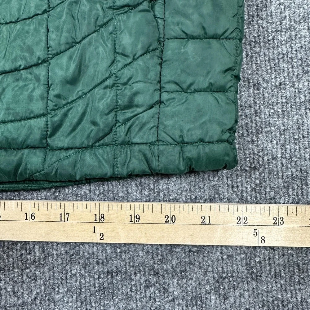 The North Face Jacket Mens Large Green Quilted Puffer Full Zip Insulated Outdoor